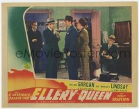 8j516 DESPERATE CHANCE FOR ELLERY QUEEN LC 1942 William Gargan at crime scene with doctor & others!
