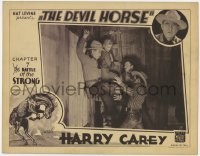 8j517 DEVIL HORSE chapter 7 LC 1932 Harry Carey & Greta Granstedt attacked, Battle of the Strong!