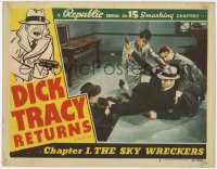 8j519 DICK TRACY RETURNS chapter 1 LC #4 R1948 Ralph Byrd fights Middleton & others, Sky Wreckers!