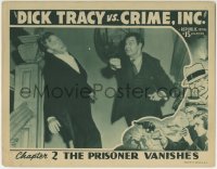 8j520 DICK TRACY VS. CRIME INC. chapter 2 LC 1941 Ralph Byrd socks Forrest Taylor, Prisoner Vanishes