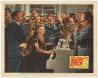 8j523 DO YOU LOVE ME LC 1946 Maureen O'Hara playing piano accompanies men playing brass instruments!
