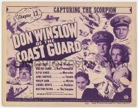 8j078 DON WINSLOW OF THE COAST GUARD chapter 13 TC 1943 WWII serial, Capturing the Scorpion!
