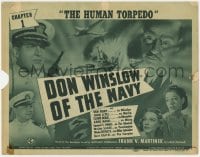 8j079 DON WINSLOW OF THE NAVY chapter 1 TC 1941 Universal serial, Don Terry, The Human Torpedo!