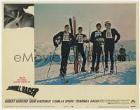 8j535 DOWNHILL RACER LC #5 1969 great image of Robert Redford posing with other Olympic skiers!