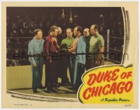 8j542 DUKE OF CHICAGO LC #5 1949 Tom Brown in the ring touching gloves before boxing match!