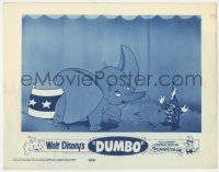 8j543 DUMBO LC R1959 Disney, great close up of baby cirucs elephant Dumbo with Timothy Q. Mouse!