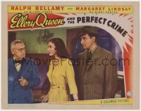8j550 ELLERY QUEEN & THE PERFECT CRIME LC 1941 Ralph Bellamy behind pretty Margaret Lindsay!