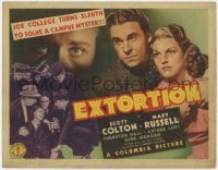 8j092 EXTORTION TC 1938 Joe College turns sleuth to solve a campus mystery, blackmail, rare!