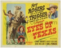 8j093 EYES OF TEXAS TC 1948 Roy Rogers King of the Cowboys & Trigger, smartest horse in the movies!
