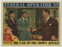 8j566 FEDERAL OPERATOR 99 chapter 1 LC 1945 Republic crime serial, The Case of the Crown Jewels!