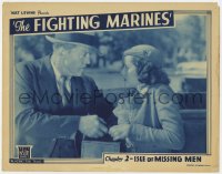 8j571 FIGHTING MARINES chapter 2 LC 1935 huge guy harassing Ann Rutherford, Isle of Missing Men!