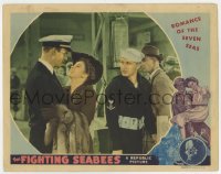 8j572 FIGHTING SEABEES LC 1944 sailor watches pretty Susan Hayward & officer Dennis O'Keefe!