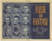 8j104 FLESH & FANTASY TC 1943 portraits of Edward G. Robinson, Barbara Stanwyck & 7 other stars!