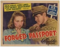 8j106 FORGED PASSPORT TC 1939 Paul Kelly, June Lang, U.S. Immigration & Customs Inspection!