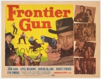 8j107 FRONTIER GUN TC 1958 cowboy John Agar pointing gun, Joyce Meadows, Barton MacLane