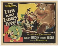 8j588 FUN & FANCY FREE LC #3 1947 Mickey, Goofy, Donald, Edgar Bergen & Charlie McCarthy + giant!