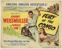 8j108 FURY OF THE CONGO TC 1951 Johnny Weissmuller as Jungle Jim in amazing Amazon adventures!