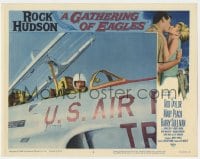 8j591 GATHERING OF EAGLES LC #6 1963 great image of pilot Rod Taylor in fighter jet cockpit!