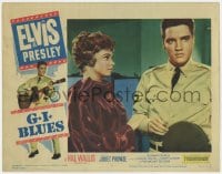 8j589 G.I. BLUES LC #2 1960 great close up of pretty Juliet Prowse comforting Elvis Presley!