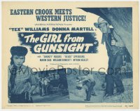 8j114 GIRL FROM GUNSIGHT TC 1949 Tex Williams, Donna Martell, Eastern crook meets Western justice!