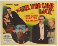 8j119 GIRL WHO CAME BACK TC 1935 Sidney Blackmer, Shirley Grey & Noel Madison with cops!