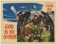 8j598 GOD IS MY CO-PILOT LC 1945 Dennis Morgan, Dane Clark, Raymond Massey & others in airplane!