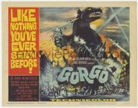 8j121 GORGO TC 1961 great artwork of giant monster terrorizing London by Joseph Smith!