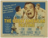8j124 GREAT AMERICAN PASTIME TC 1956 baseball, Tom Ewell, pretty Anne Francis & sexy Ann Miller!