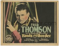 8j131 HANDS ACROSS THE BORDER TC 1926 super close up of cowboy hero Fred Thomson, ultra rare!