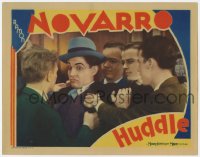 8j641 HUDDLE LC 1932 close up of Yale student Ramon Novarro getting roughed up by his peers!