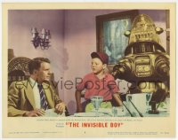 8j662 INVISIBLE BOY LC #6 1957 young Richard Eyer tells his dad about Robby the Robot!