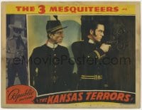 8j673 KANSAS TERRORS LC 1939 3 Mesquiteers, Frank Lackteen, George Douglas aiming through peephole!
