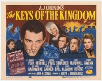 8j160 KEYS OF THE KINGDOM TC R1954 great montage of Gregory Peck, Vincent Price, and top cast!