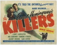 8j162 KILLERS TC 1946 Burt Lancaster & sexy Ava Gardner, from Ernest Hemingway's story!
