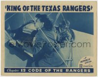 8j677 KING OF THE TEXAS RANGERS chapter 12 LC 1941 Neil Hamilton & Pauline Moore in airplane!