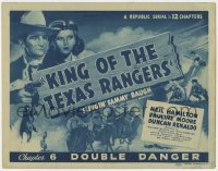8j164 KING OF THE TEXAS RANGERS chapter 6 TC 1941 Republic serial, Sammy Baugh, the Football Sensation!