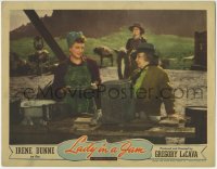8j682 LADY IN A JAM LC 1942 Irene Dunne, Queenie Vassar & young Jane Garland on horse!