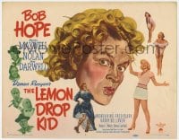 8j175 LEMON DROP KID TC 1951 great wacky artwork of Bob Hope in drag + sexy Marilyn Maxwell!