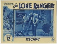 8j694 LONE RANGER chapter 12 LC 1938 Chief Thundercloud as Tonto with the masked hero, Escape!