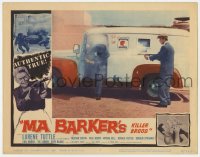 8j700 MA BARKER'S KILLER BROOD LC #1 1959 bad guy guns down armored transport vehicle driver!