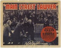 8j187 MAIN STREET LAWYER TC 1939 Edward Ellis, Anita Louise, great courtroom image!