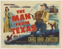 8j189 MAN FROM TEXAS TC 1948 Lynn Bari, cowboy James Craig shooting, looting & loving!