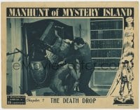 8j709 MANHUNT OF MYSTERY ISLAND chapter 7 LC 1945 Republic sci-fi serial, The Death Drop!
