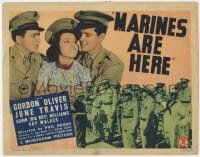 8j195 MARINES ARE HERE TC 1938 June Travis between soldiers Gordon Oliver & Ray Walker, ultra rare!