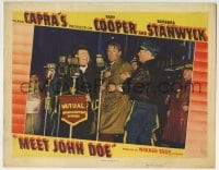8j719 MEET JOHN DOE LC R1940s Edward Arnold & cop stop Gary Cooper from telling the truth, Capra
