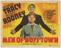 8j198 MEN OF BOYS TOWN TC 1941 great image of Spencer Tracy as Father Flanagan w/ Mickey Rooney!