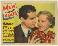 8j722 MEN WITHOUT NAMES LC 1935 romantic close up of G-man Fred MacMurray & smiling Madge Evans!