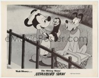 8j727 MICKEY MOUSE ANNIVERSARY SHOW LC 1968 close up of Mickey Mouse & Pluto with baby seal!