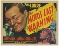 8j205 MR MOTO'S LAST WARNING TC 1939 Asian detective Peter Lorre, John Carradine, Virginia Field