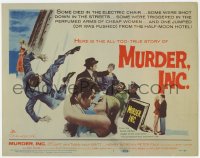 8j206 MURDER INC. TC 1960 Stuart Whitman, May Britt, art of man pushed from the Half-Moon Hotel!